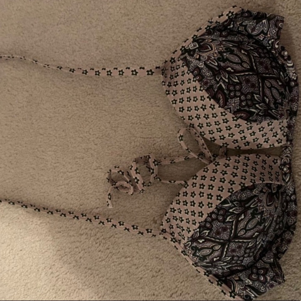 patterned bikini top